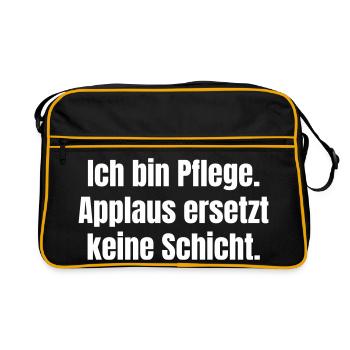 Aidant : Les applaudissements ne remplacent pas une vue - Sac Retro - noir/or - Devant