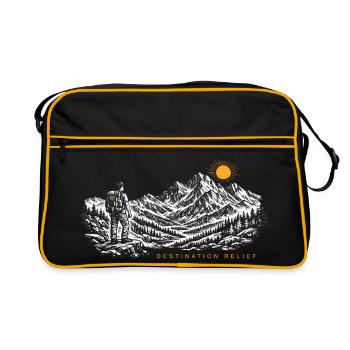 Hiker Sunrise Destination Relief Light - Retro Bag - black/gold - Front