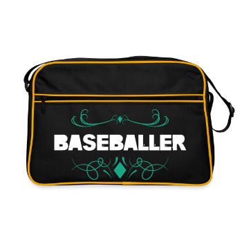 Style d’ornement de baseball - Sac Retro - noir/or - Devant