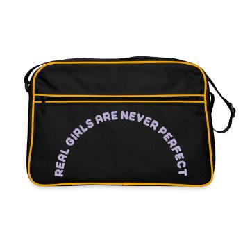 Les vraies filles ne sont jamais parfaites - Sac Retro - noir/or - Devant