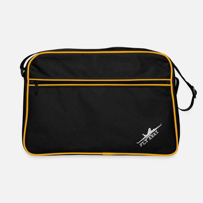 plane - Retro Bag - black/gold