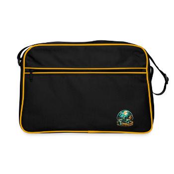 Joyeux Halloween Zombie Cimetière Pleine Lune - Sac Retro - noir/or - Devant