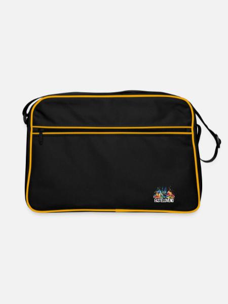 Köln Kölle Karneval Gebützt Kölle Alaaf Jeck Party - Retro Tasche - Schwarz/Gold - Vorne