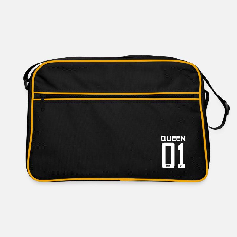 King - Queen gift present idea - Retro Bag - black/gold
