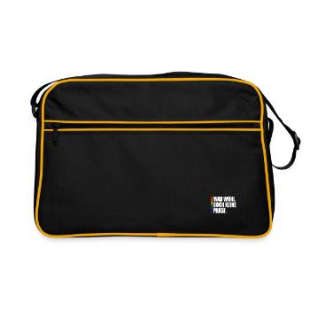 Keine Phase LGBT Gay Pride Coming Out CSD - Retro Tasche - Schwarz/Gold - Vorne