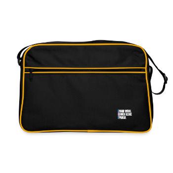 LGBT Doch keine Phase Gay Pride Transgender CSD - Retro Tasche - Schwarz/Gold - Vorne