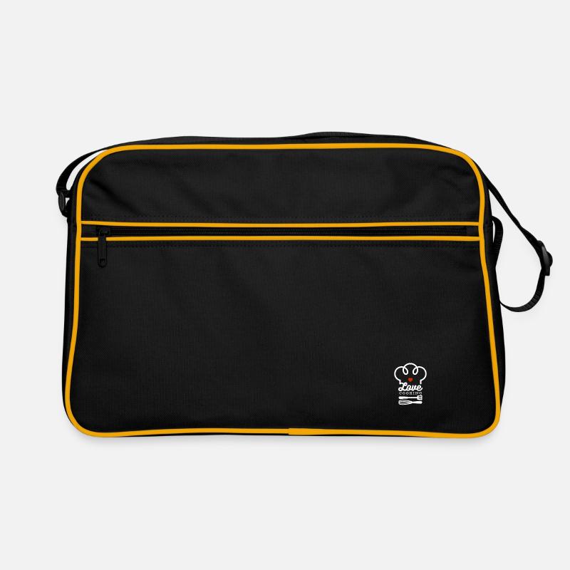 love cooking - kochen Koch Chef Dinner Retro Tasche