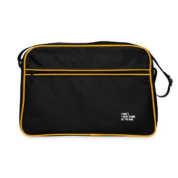 J’ai des projets. Au bar. - Sac Retro - noir/or - Devant