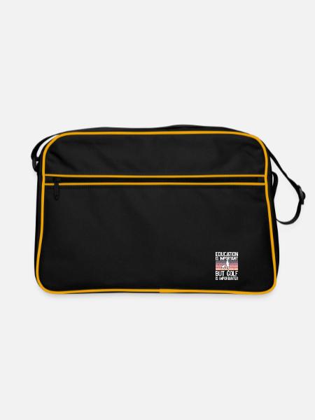 Bildung Ist Wichtig, Aber Ballett Ist wichtiger - Retro Tasche - Schwarz/Gold - Vorne