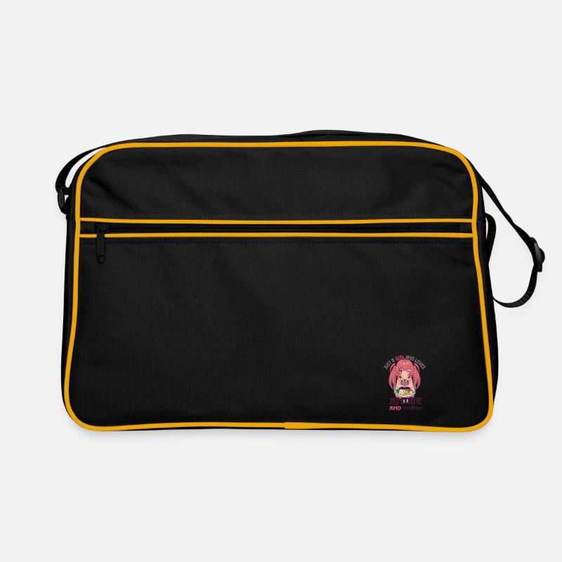 Nur ein Mädchen, das Anime-Ramen liebt Retro Tasche