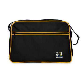 Marathon April 17, 2023 at the Hub of the Universe - Retro Bag - black/gold - Front