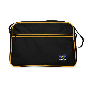 Laufen Sie 26,2 Meilen Marathon Herausforderung - Retro Tasche - Schwarz/Gold - Vorne