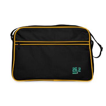 Run 26.2 mile marathon challenge - Retro Bag - black/gold - Front