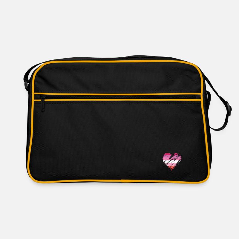 Fierté LGBTQ Cœur Lesbienne Sac Retro