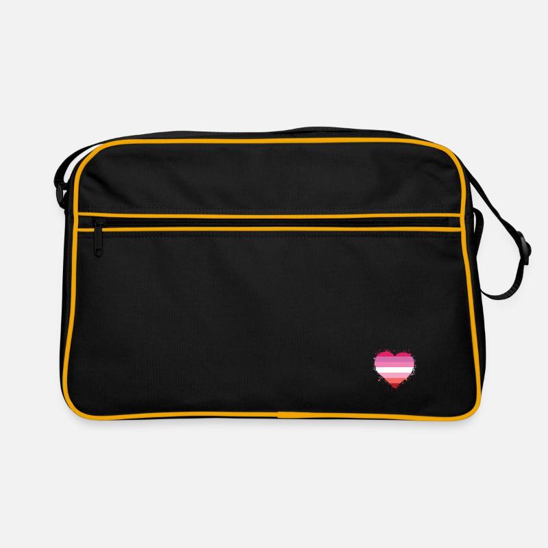 Fierté LGBTQ Cœur Lesbienne Sac Retro