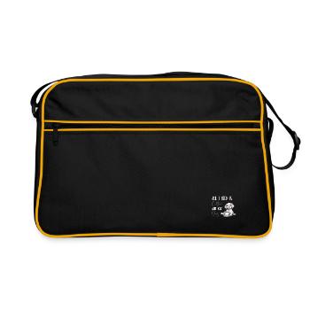 World Coffee Day with Dog - Retro Bag - black/gold - Front