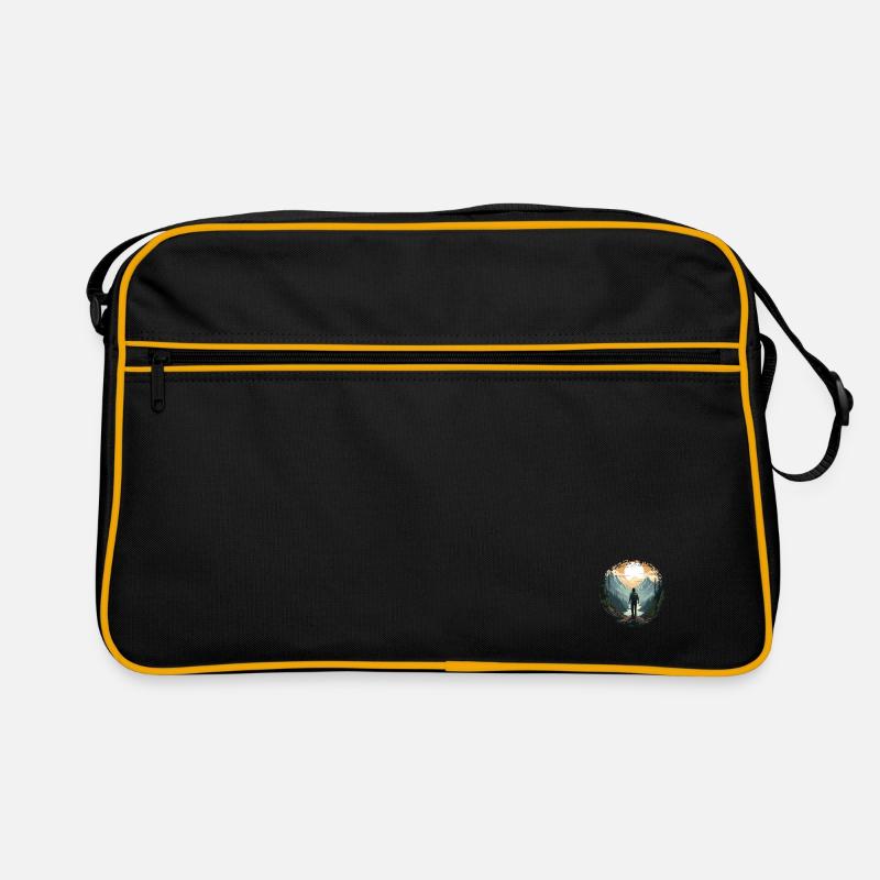Aventure de trekking dans la nature de la forêt Sac Retro