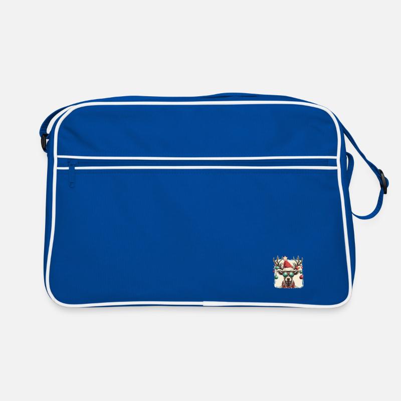 Renne avec boules de Noël et chapeau Sac Retro