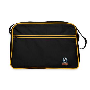 Chat effrayé, pas de friandises, juste des tours d’Halloween - Sac Retro - noir/or - Devant