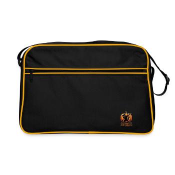 Joyeux Halloween, chat effrayé - Sac Retro - noir/or - Devant