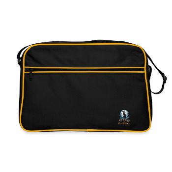 Joyeux Halloween, chat effrayé - Sac Retro - noir/or - Devant