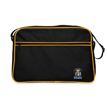 lesen isDas Leben Ist Schöner Mit Hunden, Kaffee & - Retro Tasche - Schwarz/Gold - Vorne