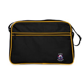 Reading is my hobby - Retro Bag - black/gold - Front