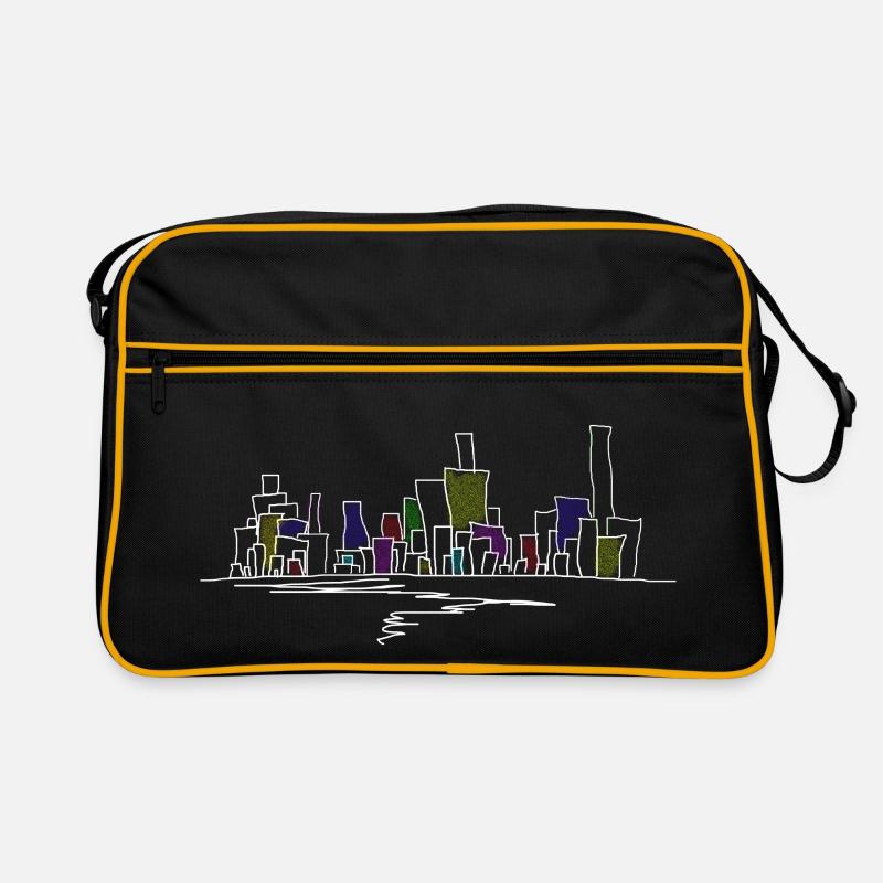 skyline - Sac Retro - noir/or