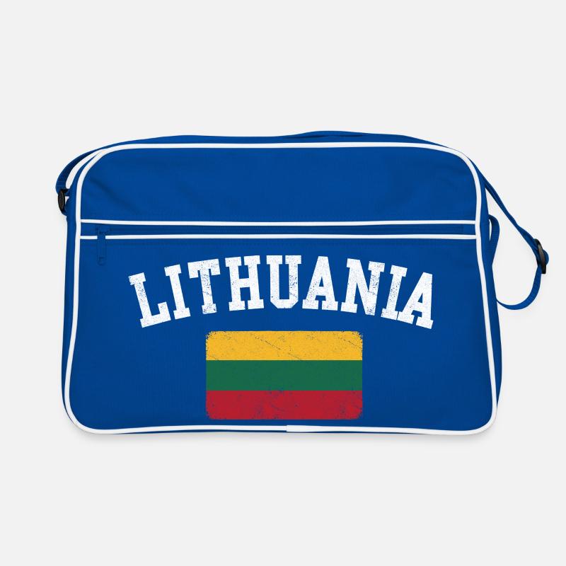 Litauen-Bogenflaggen-Tee Retro Tasche