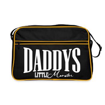 Papa papa cadeau fête bébé parents anniversaire - Sac Retro - noir/or - Devant