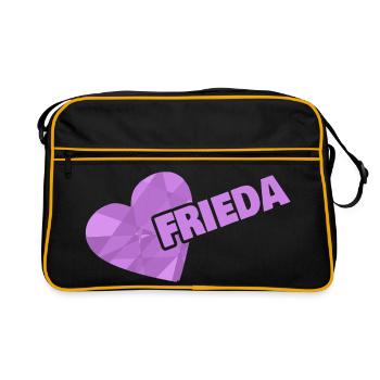 Frieda as a crown - Retro Bag - black/gold - Front