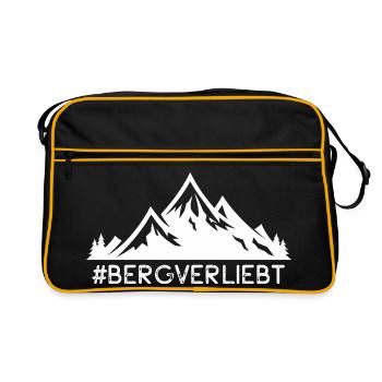 La montagne amoureuse des hashtags des proverbes de la montagne - Sac Retro - noir/or - Devant