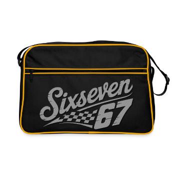 Six Sept Drapeau à damier - Sac Retro - noir/or - Devant