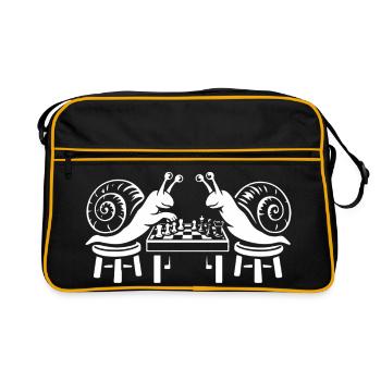 Snail Chess Duel - Retro Bag - black/gold - Front