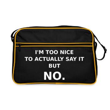 Personne qui veut plaire aux gens - Sac Retro - noir/or - Devant