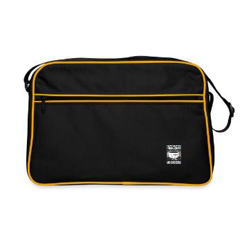 I drink coffee and hate coffee cup - Retro Bag - black/gold - Front