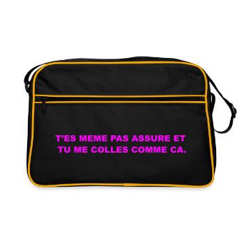 T’es Même Pas Assuré - Sac Retro - noir/or - Devant