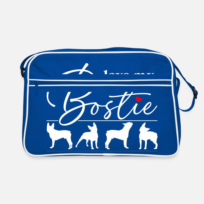 J’aime mes silhouettes de Boston Terrier Bostie Sac Retro