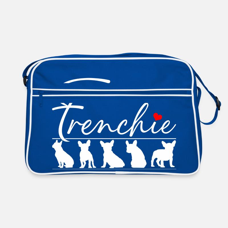 Frenchie Silhouettes de bouledogue français Sac Retro