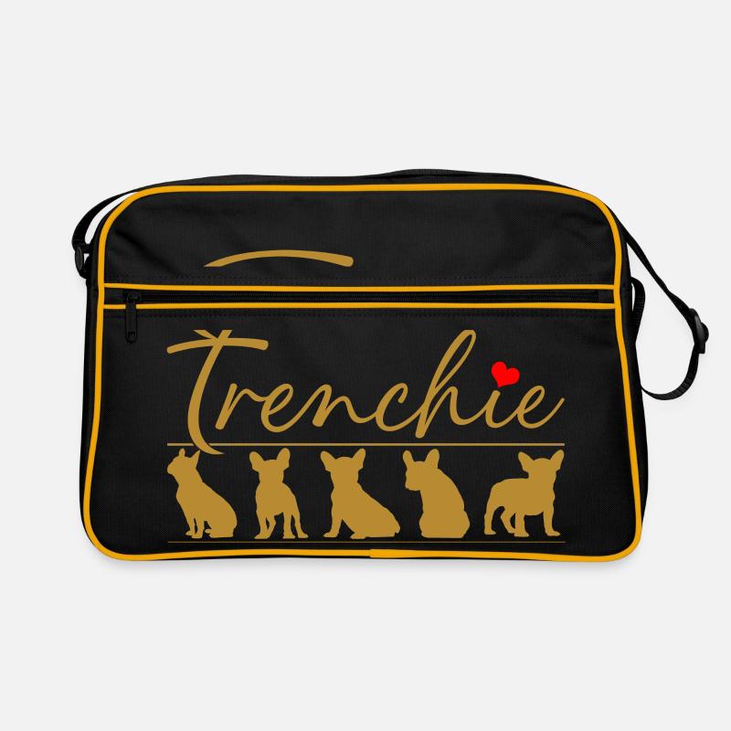 Frenchie Silhouettes de bouledogue français Sac Retro