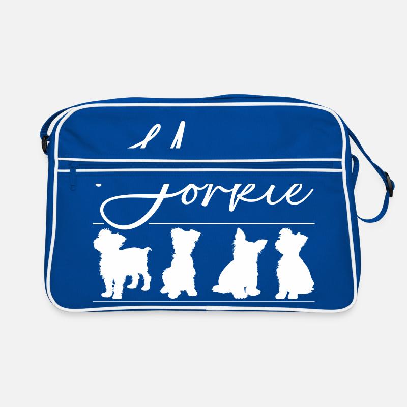Yorkie Yorkshire Terrier Silhouettes Decorative Font Retro Bag
