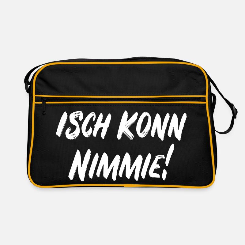 Isch konn nimmie! - Retro Tasche - Schwarz/Gold