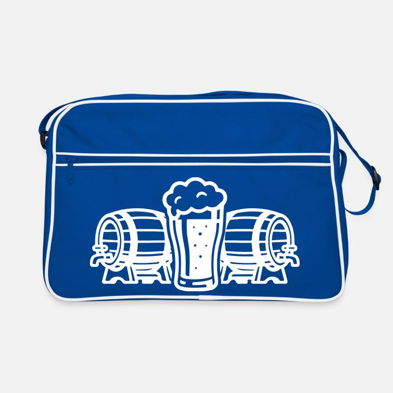 Bier Bierfass Bierglas Retro Tasche