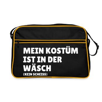 Mein Kostüm ist in der Wäsch Fancy Dress - Retro Tasche - Schwarz/Gold - Vorne