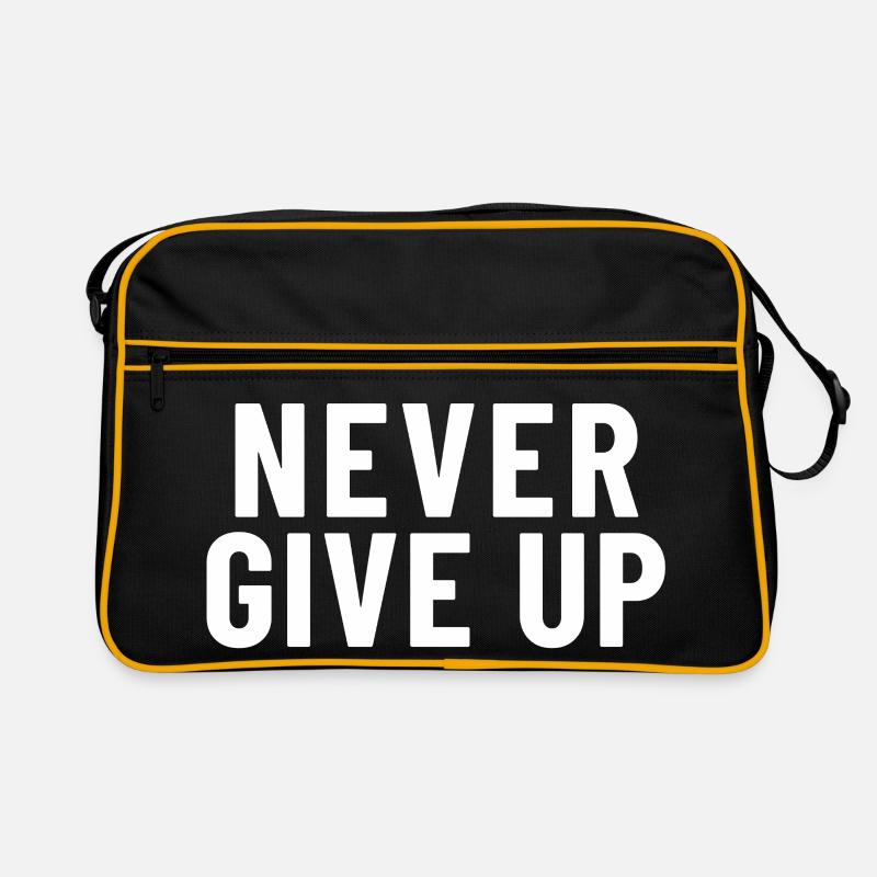 Never give up Retro Bag