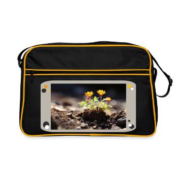 Flower in sunlight - Retro Bag - black/gold - Front