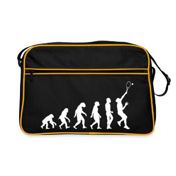 Évolution du tennis - Sac Retro - noir/or - Devant