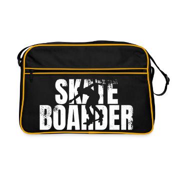 Funny Skateboarder - Retro Bag - black/gold - Front