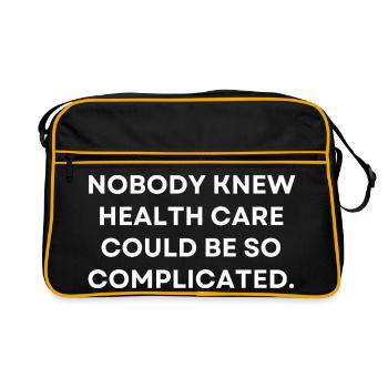 Nobody knew: Healthcare is complicated - Retro Bag - black/gold - Front