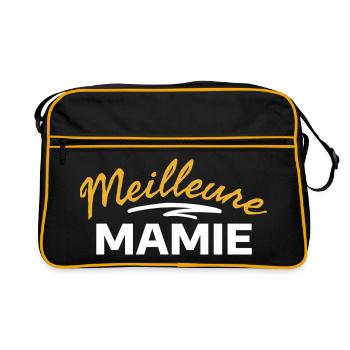 Message d'amour pour Mamie en style elegant - Sac Retro - noir/or - Devant